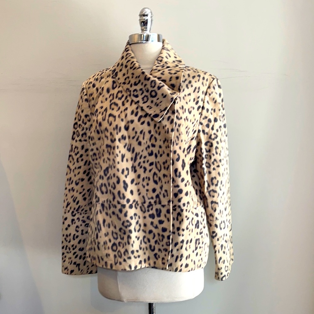 Chico's suede animal print jacket